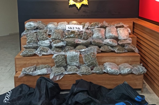 ŞANLIURFA'DA 34 KİLO SKUNK MADDESİ ELE GEÇİRİLDİ
