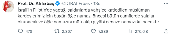 CAMİLERDE CENAZE NAMAZI KILINACAK!