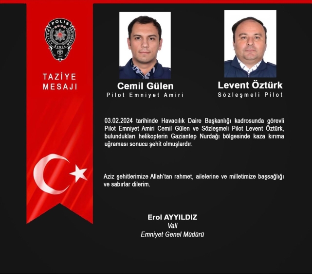 ŞEHİT OLAN POLİSLERİN İSİMLERİ AÇIKLANDI