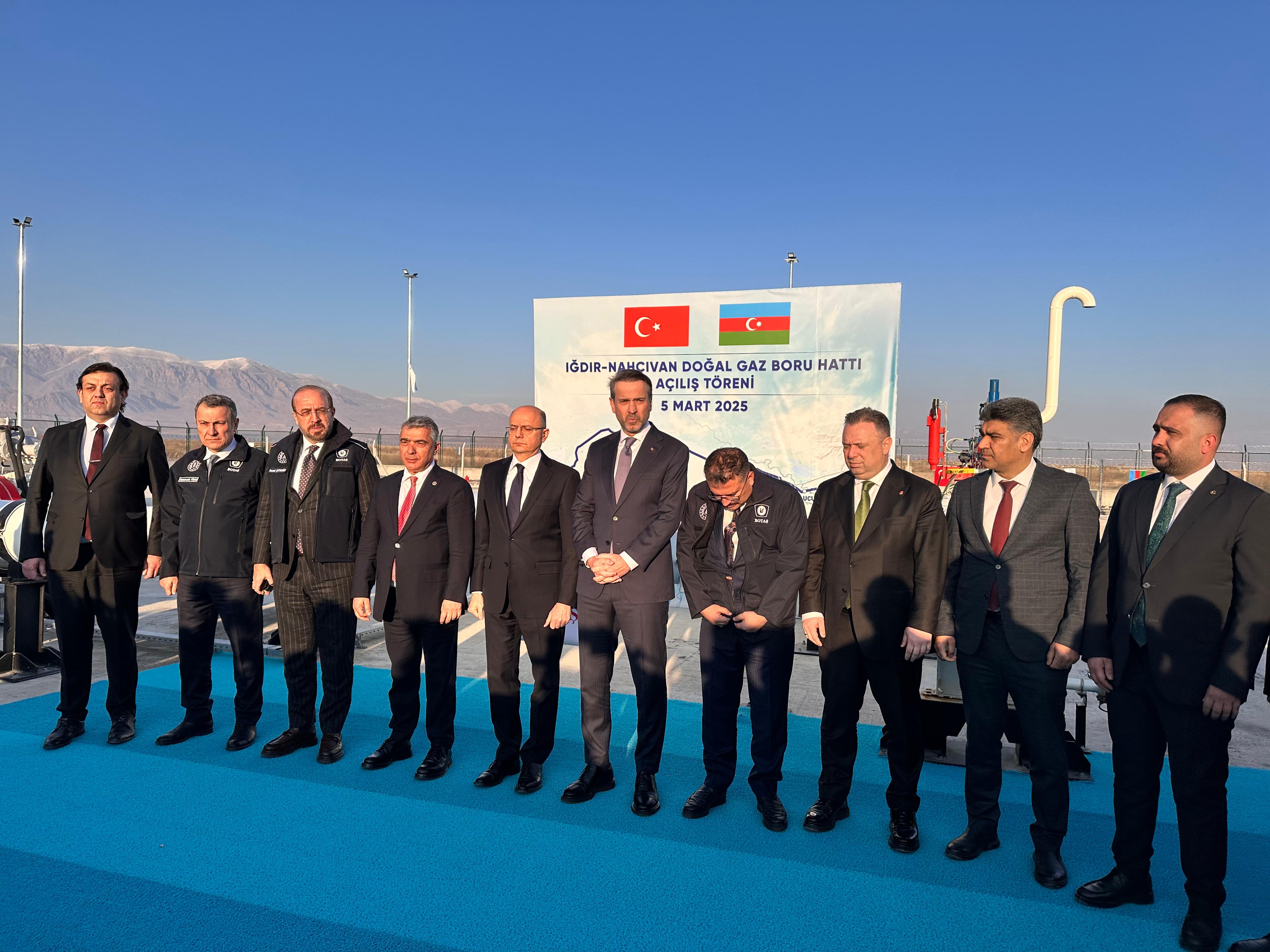 Iğdır-Nahçıvan Doğal Gaz Boru Hattı Açıldı
