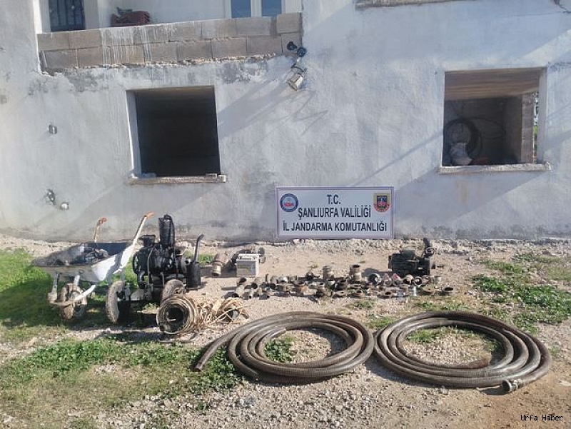 Urfa'da ham petrol boru hattından hırsızlık