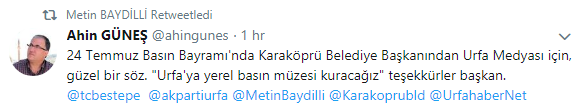 Bir İlke İmza Atılıyor ! Şanlıurfa Basın Müzesi Müjdesi