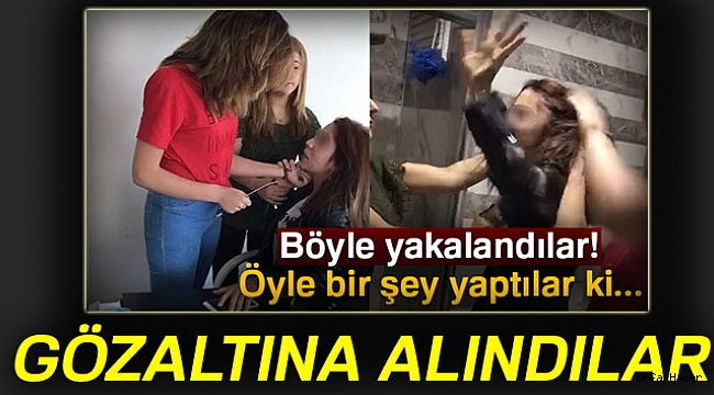 Bir grup kız işyerini bastı
