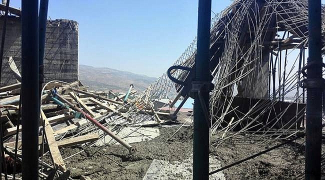 Diyarbakır'da inşaat iskelesi çöktü: 5 yaralı