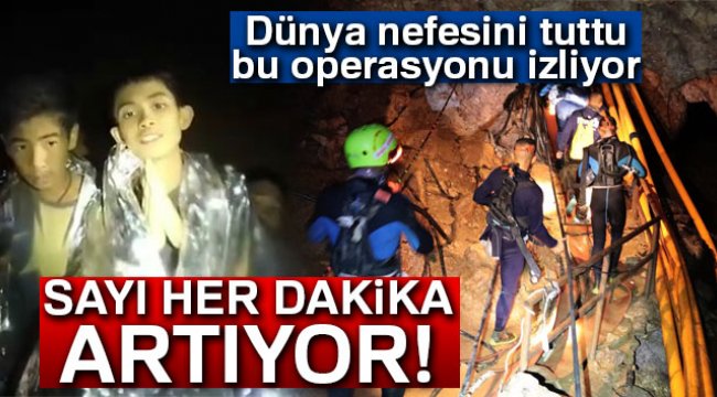 Tayland'da mağarada mahsur kalan çocuklardan 6'sı kurtarıldı
