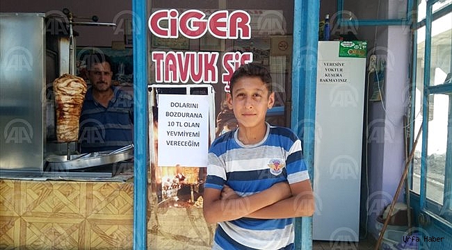 Dönerci çırağından Dolar kampanyası