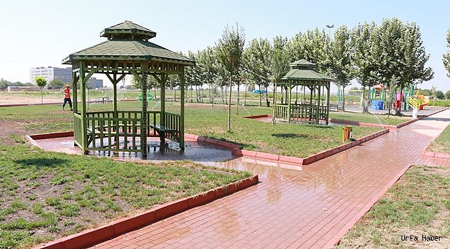 Suruç'ta yeşil alan çalışmaları devam ediyor