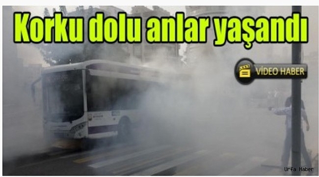 Urfa'da korkutan halkotobüsü yangını