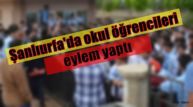Şanlıurfa'da okul öğrencileri eylem yaptı
