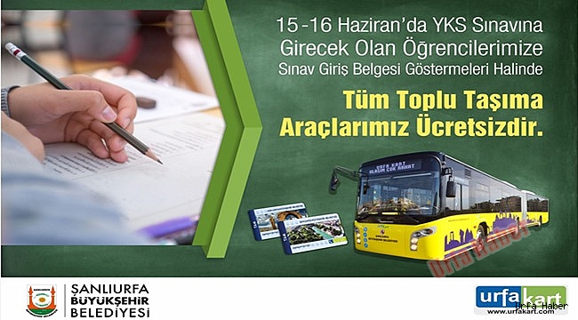 Urfa'da Hafta Sonu Ulaşım Ücretsiz Sağlanacak
