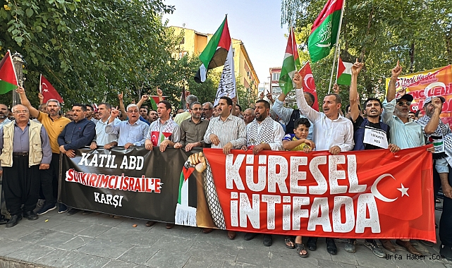 SİVEREK'TE İSMAİL HANİYE'NİN VASİYETİ İÇİN YÜRÜYÜŞ DÜZENLENDİ