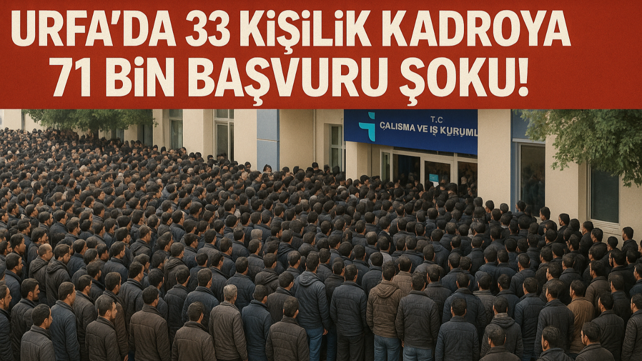 Urfa’da 33 Kişilik Kadroya 71 Bin Başvuru Şoku!