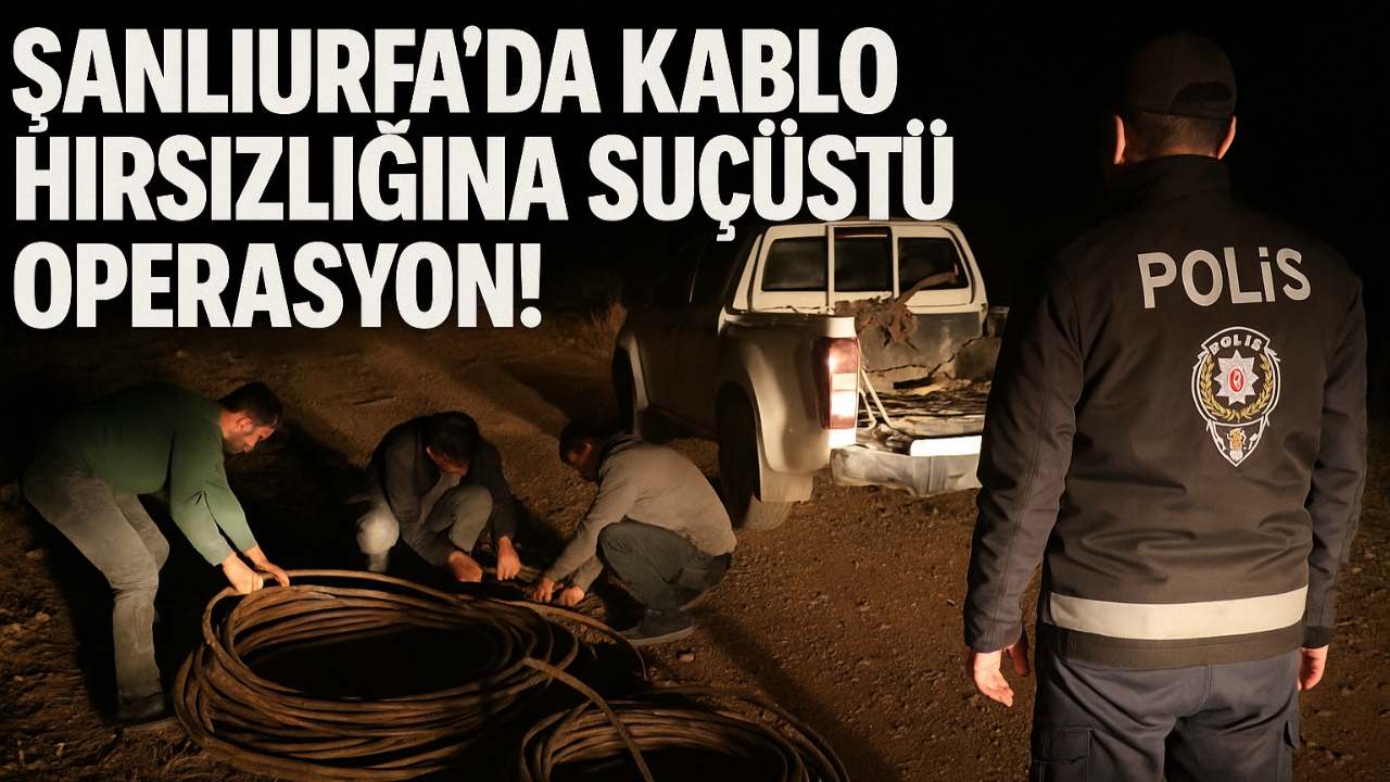 Şanlıurfa’da Kablo Hırsızlığına Suçüstü Operasyon