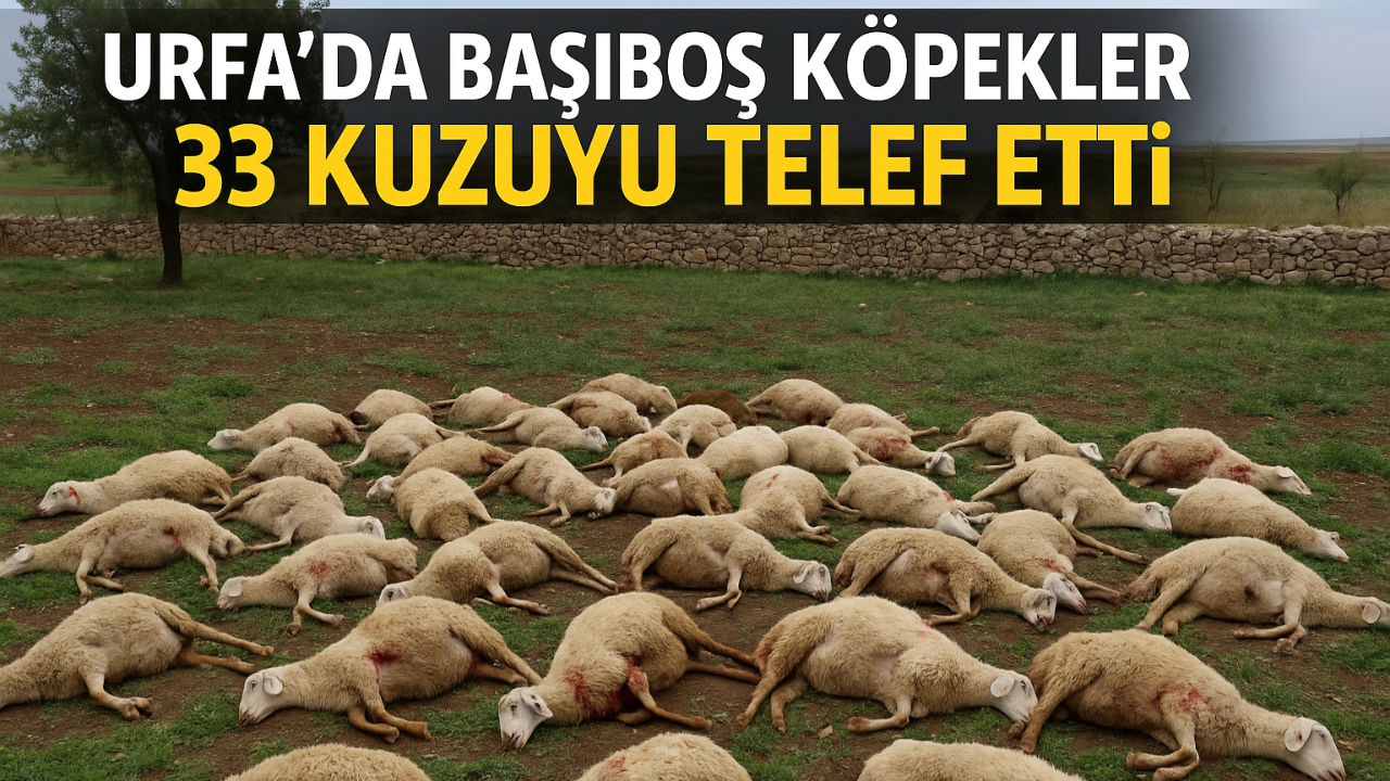 Urfa’da Başıboş Köpekler 33 Kuzuyu Telef Etti