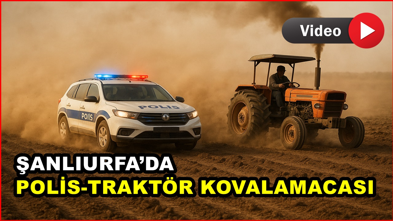 Şanlıurfa’da Polis-Traktör Kovalamacası Kamerada