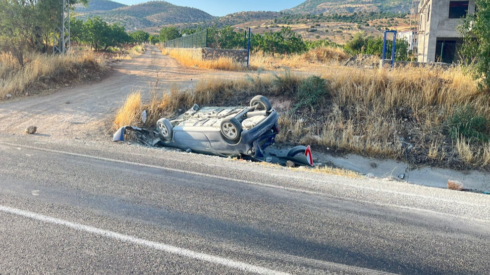 Feci Kaza: Otomobil Takla Attı, 1 Kişi Yaralandı!