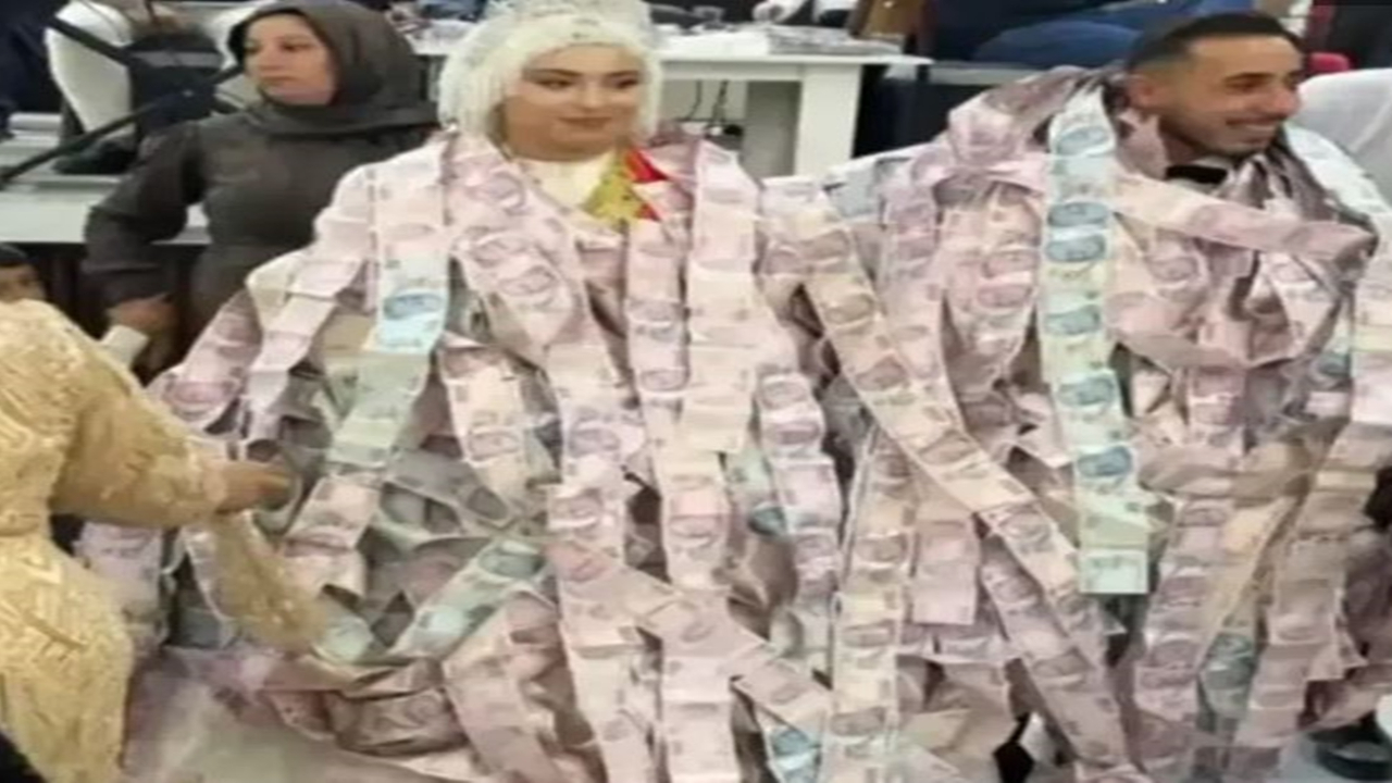 Damada Para Yeleği Giydirildi, Geline 2 Kilo Altın Takıldı!