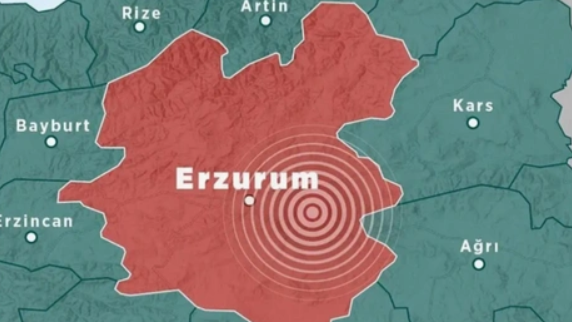 Erzurum'da 4,4 büyüklüğünde deprem