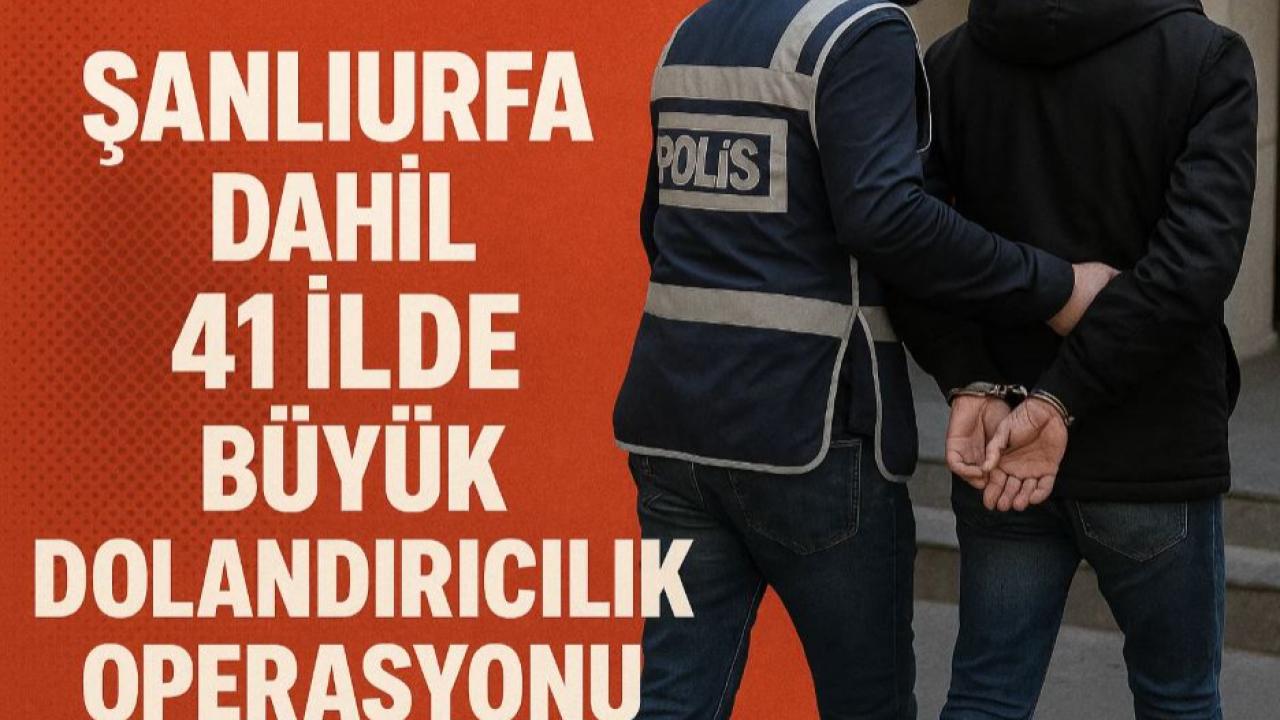 Şanlıurfa Dahil 41 İlde Dolandırıcılık Operasyonu