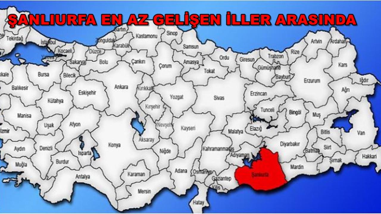 Şanlıurfa En Az Gelişen İller Arasında