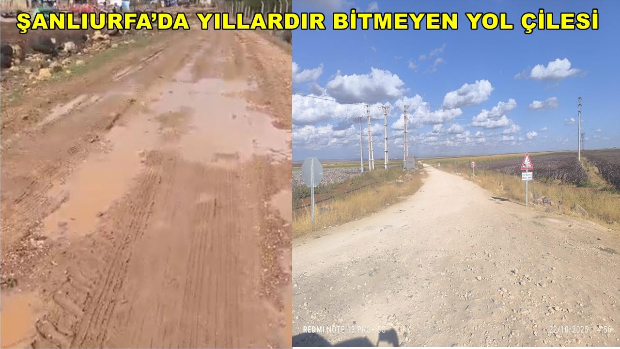 Şanlıurfa’da Yıllardır Bitmeyen Yol Çilesi
