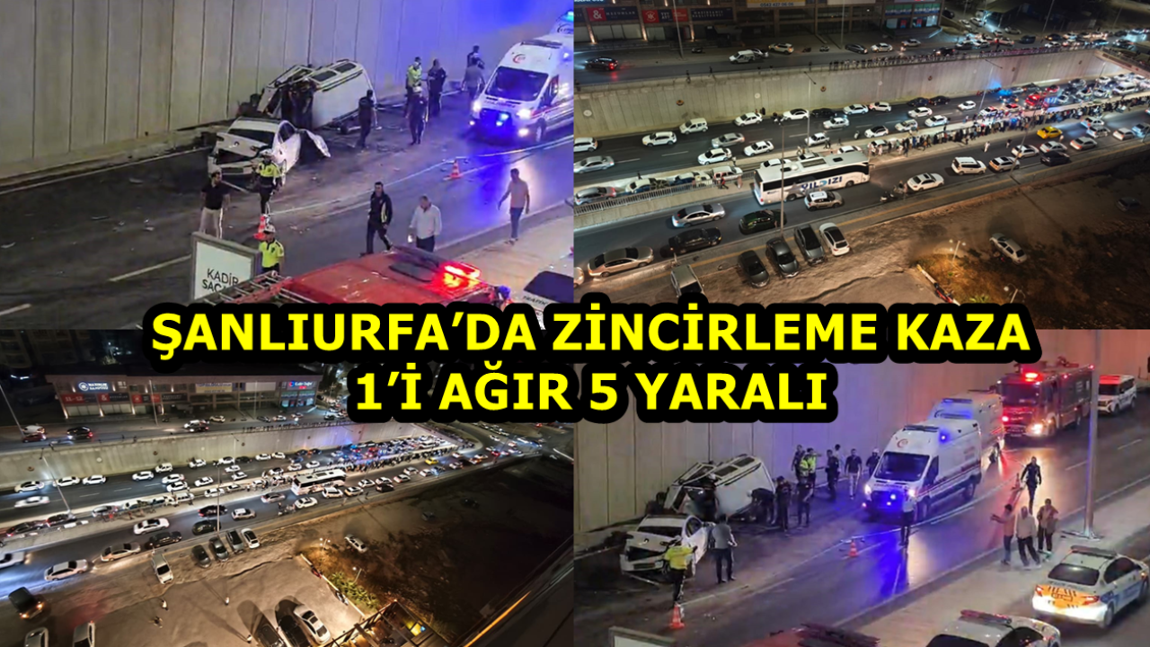 Şanlıurfa'da Zincirleme Kaza: 1'i Ağır 5 Yaralı