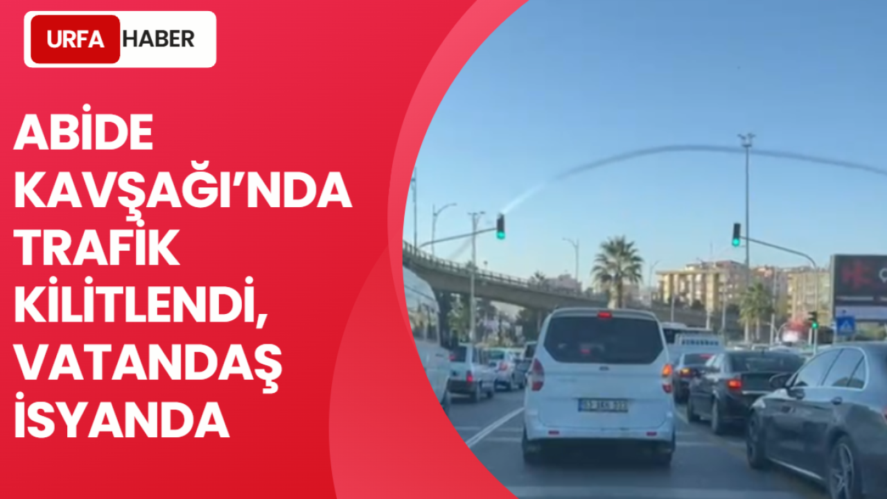 Abide Kavşağı’nda Trafik Kilitlendi, Vatandaş İsyanda
