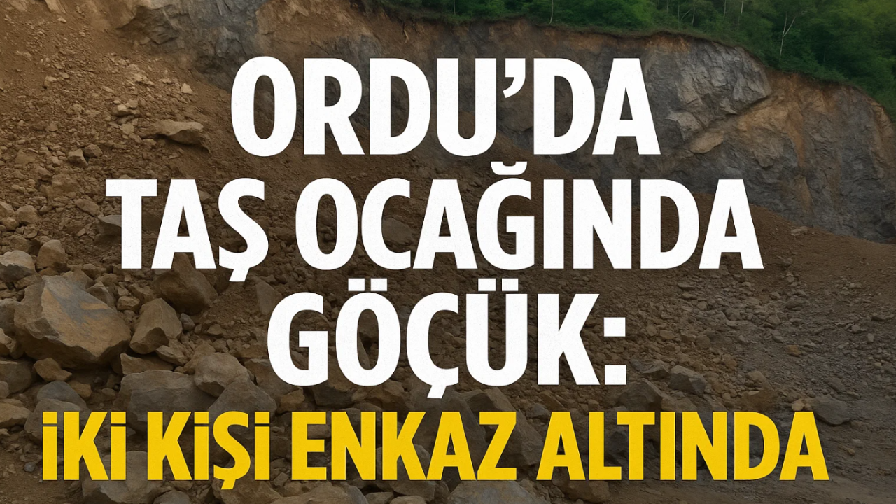 Ordu’da Taş Ocağında Göçük: İki kişi Enkaz Altında