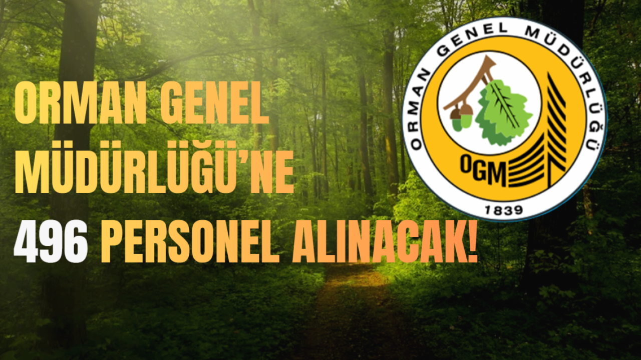 Orman Genel Müdürlüğü’ne 496 Personel Alınacak!