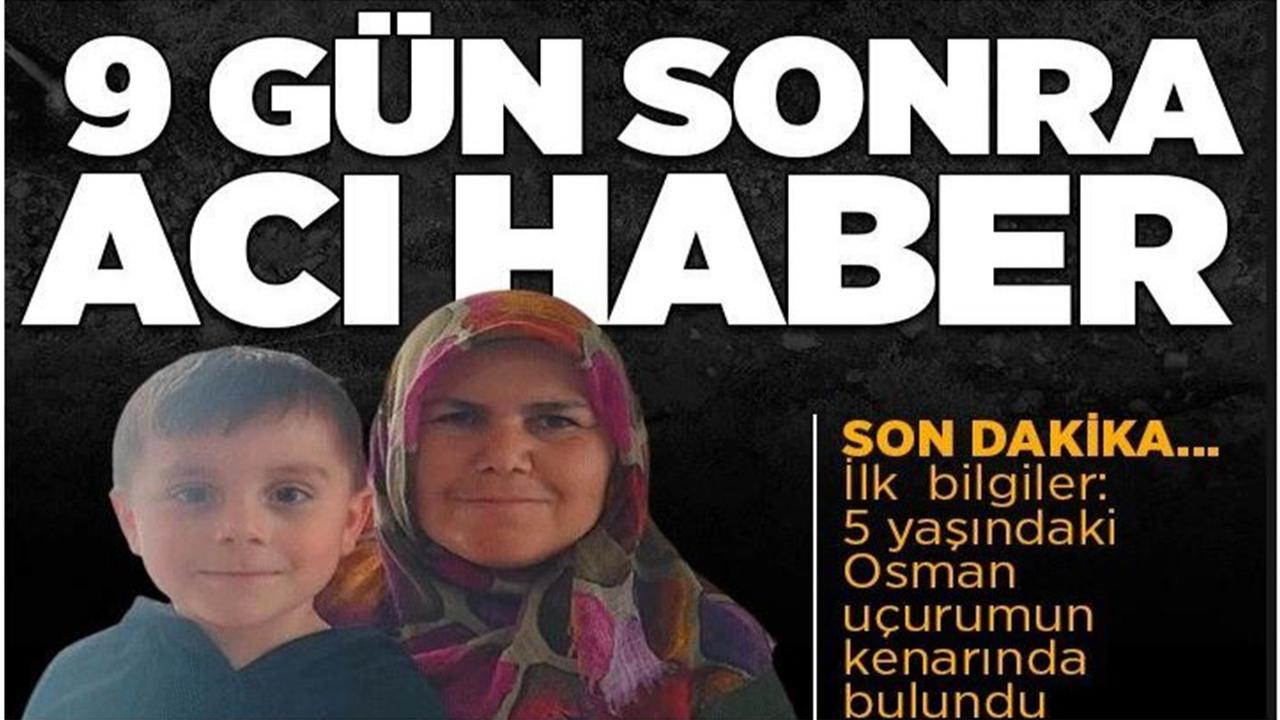 Kastamonu'da 5 Yaşındaki Kayıp Osman Ölü Bulundu