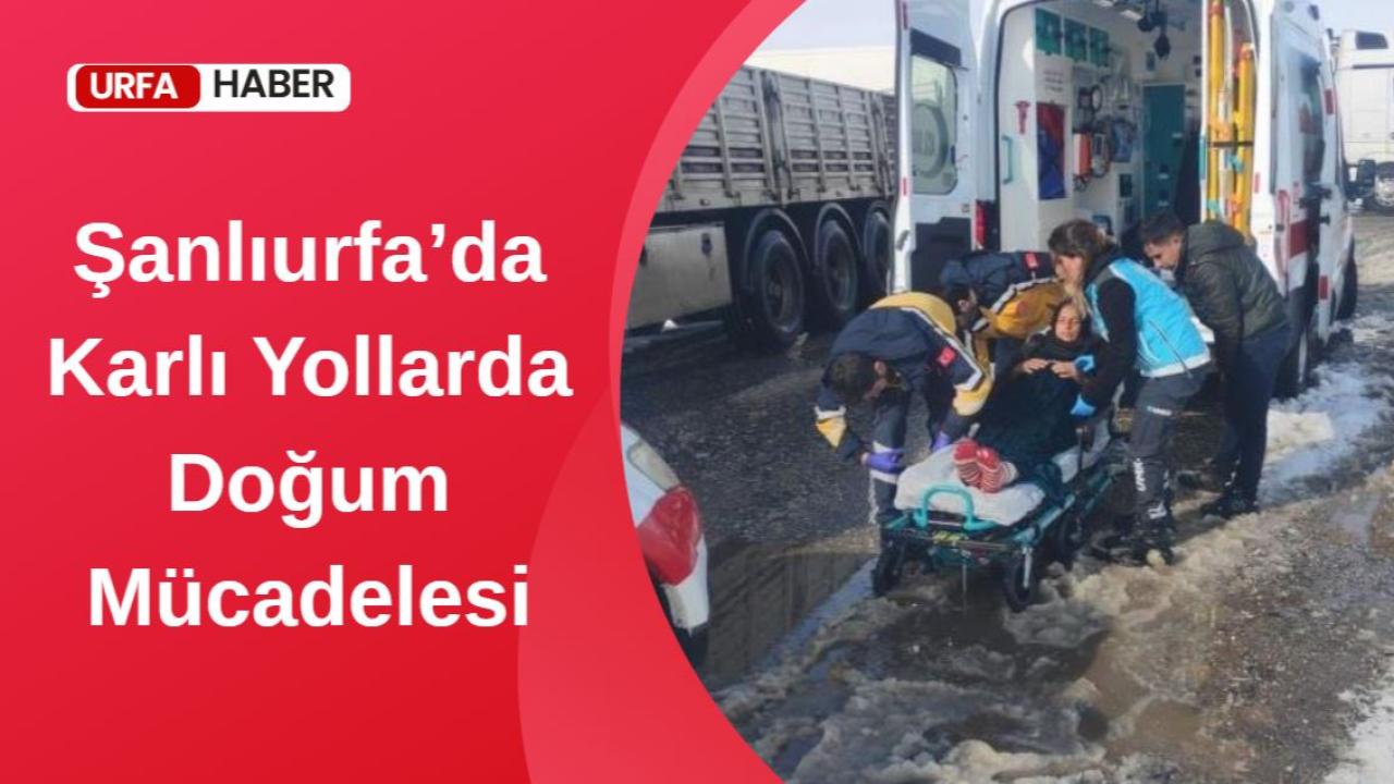 Şanlıurfa’da Karlı Yollarda Doğum Mücadelesi