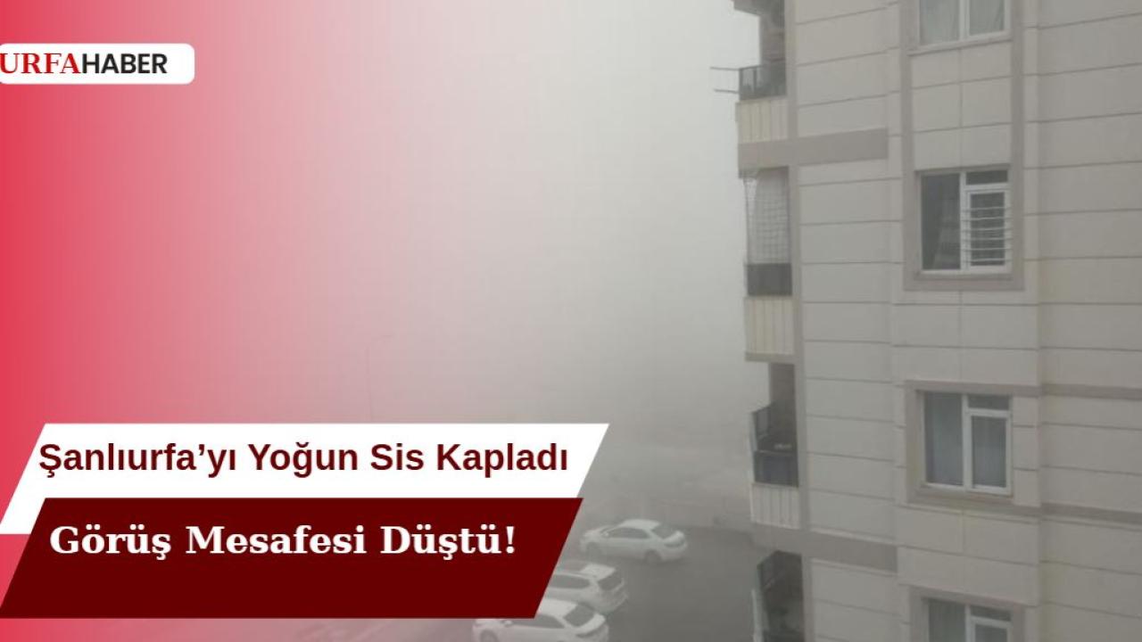 Şanlıurfa’yı Yoğun Sis Kapladı, Görüş Mesafesi Düştü!