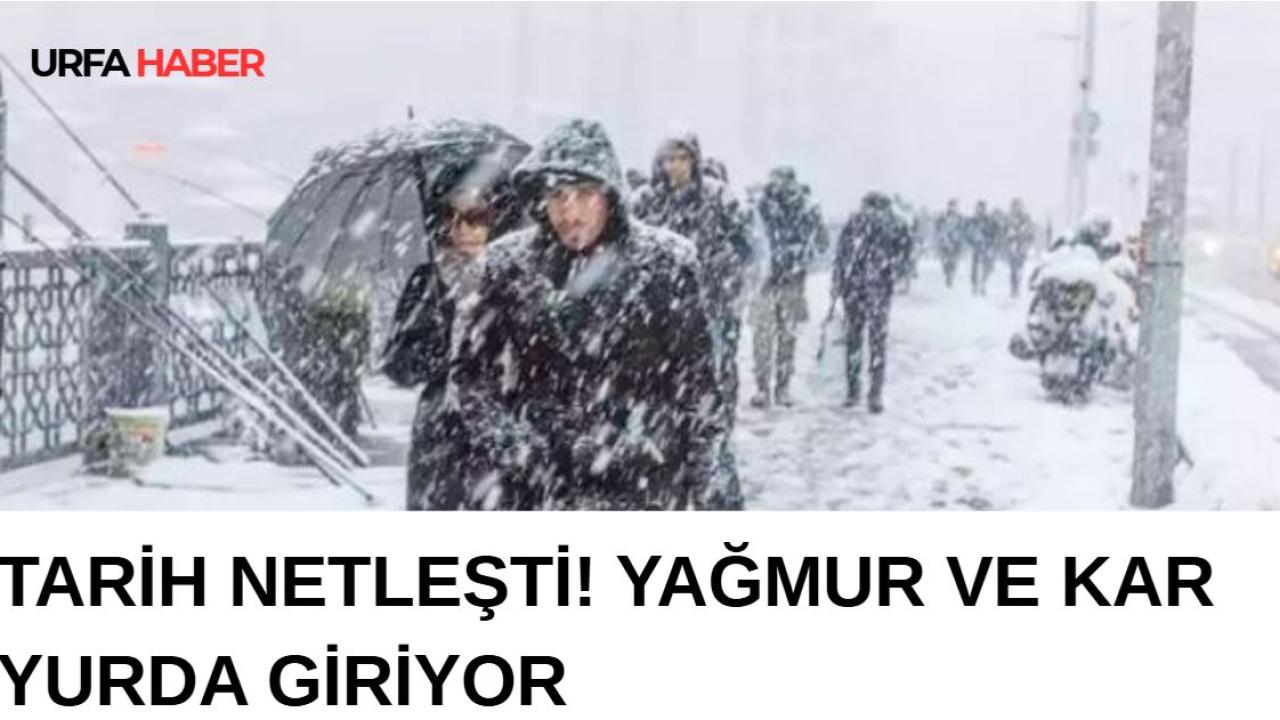Tarih Netleşti! Yağmur Ve Kar Yurda Giriyor