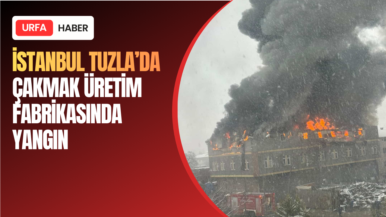 İstanbul Tuzla'da Çakmak Üretim Fabrikasında Yangın