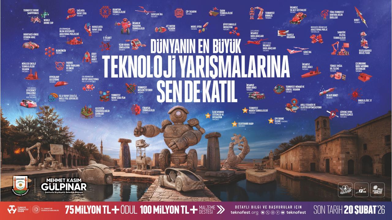 Şanlıurfa'da olacak: TEKNOFEST yarışmaları için  başvurular başladı