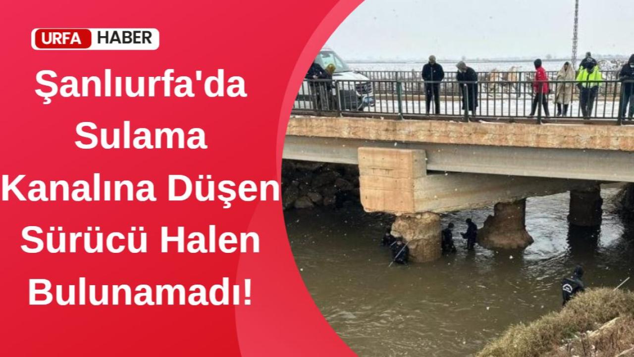 Şanlıurfa'da Sulama Kanalına Düşen Sürücü Halen Bulunamadı!