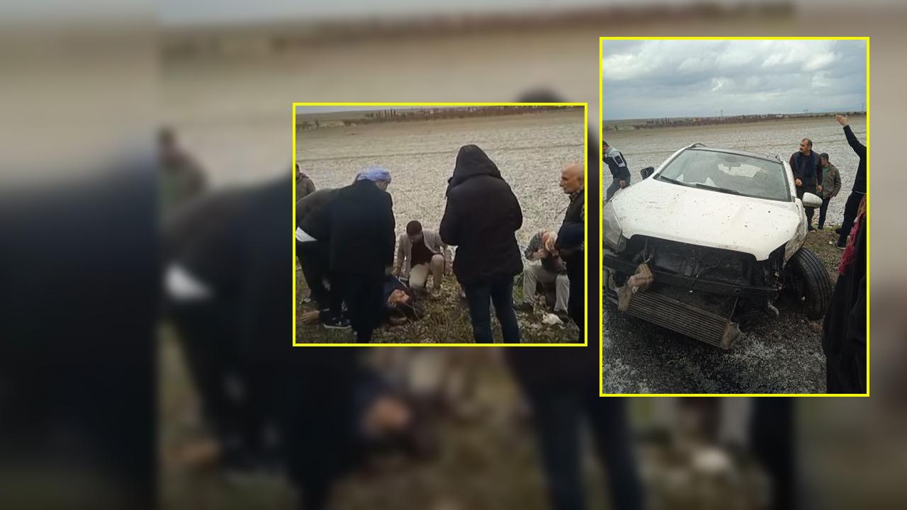 Urfa'da otomobil şarampole devrildi!