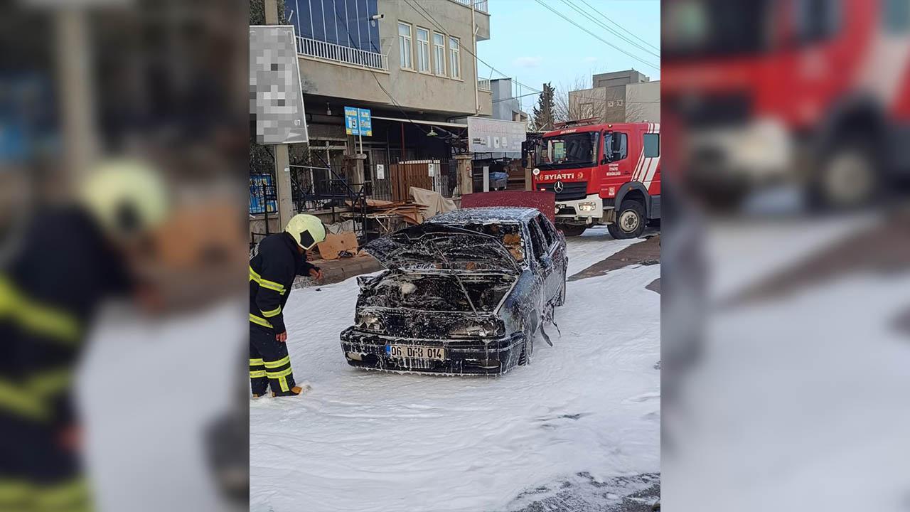 Adıyaman'da otomobil alev alev yandı!