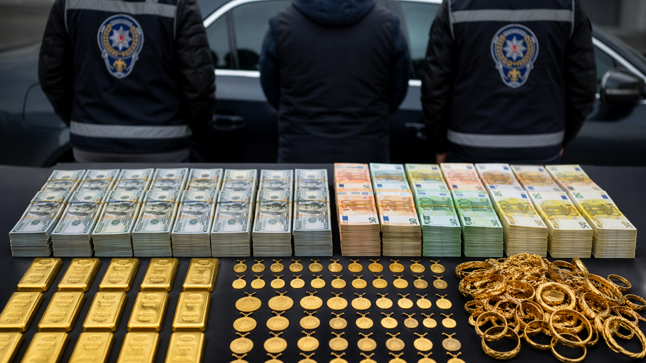 Araçtan altın ve döviz fışkırdı: 590 milyonluk operasyon!