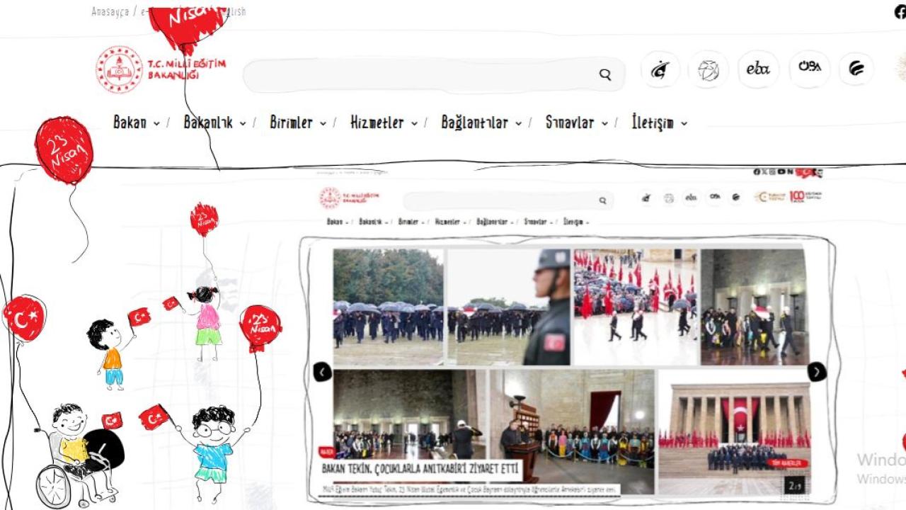 MEB'in internet sitesi çocuklar için yenilendi!