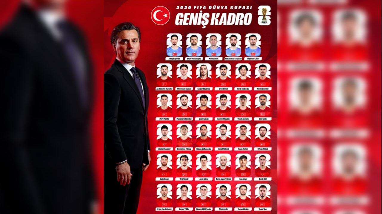 A Milli Takım'ın 2026 FIFA Dünya Kupası geniş kadrosu açıklandı!