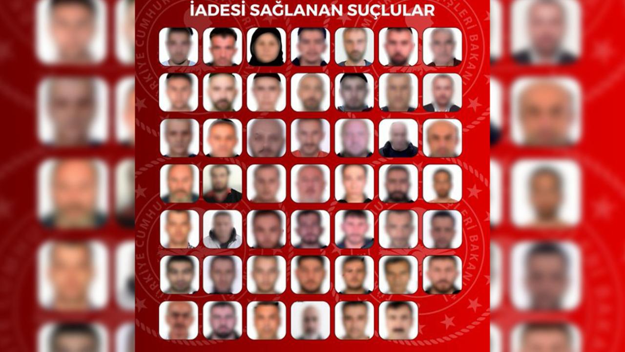 Araması bulunan 48 suçlu Türkiye'ye getirildi!