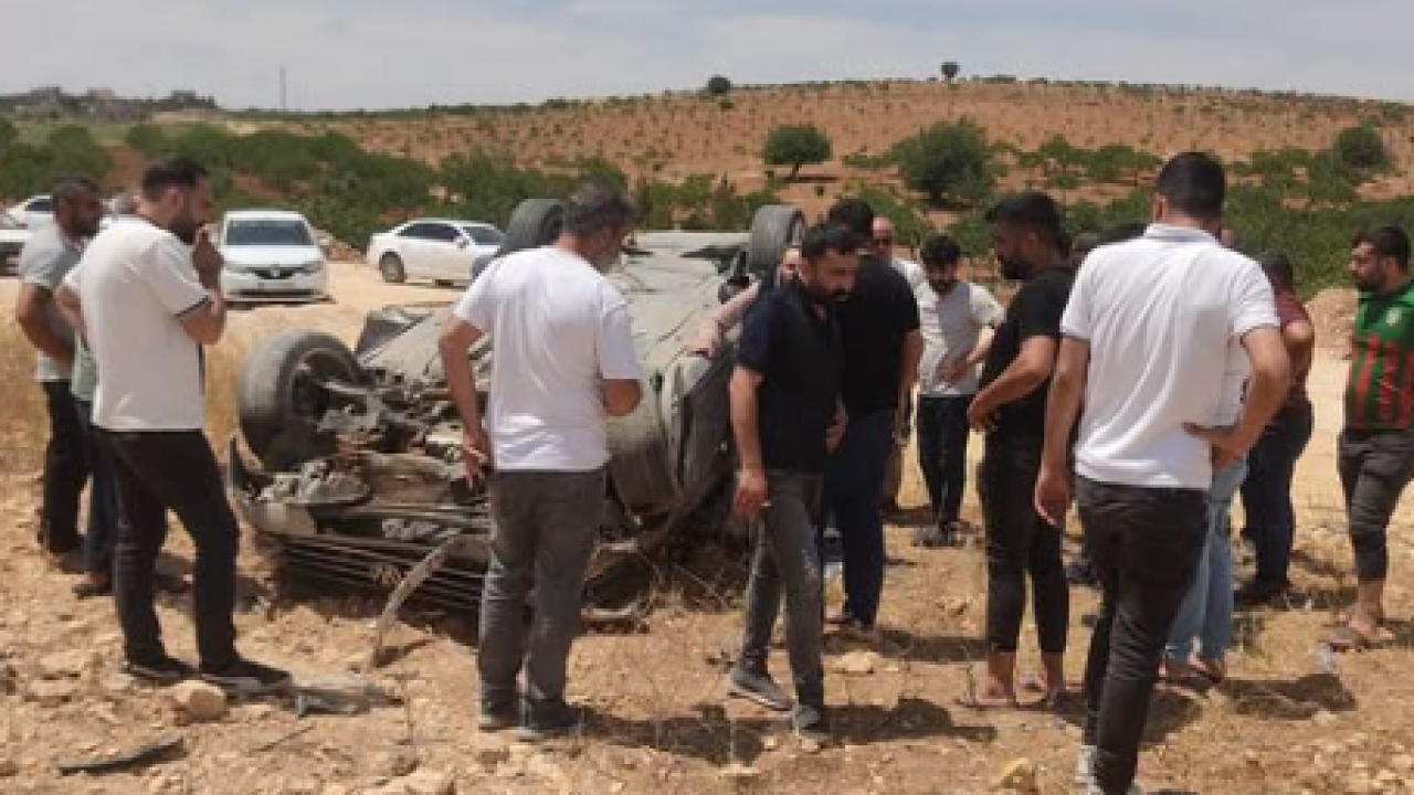 Suruç'ta otomobil şarampole uçtu!