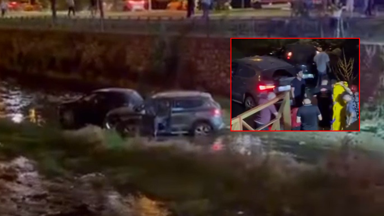 Zincirleme kazada 2 otomobil dereye uçtu: Çok sayıda yaralı!