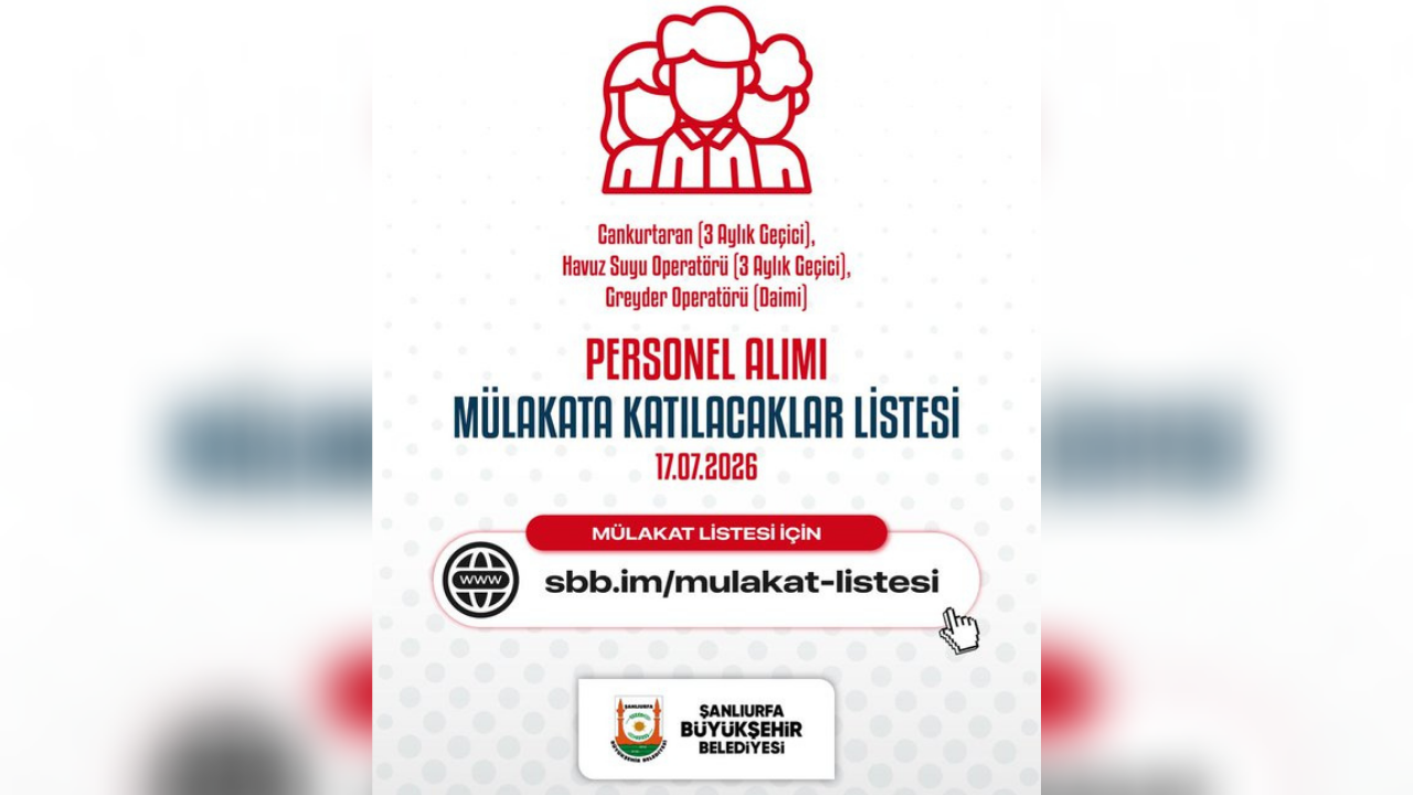 Büyükşehir Belediyesi personel alımında mülakat tarihleri belli oldu!