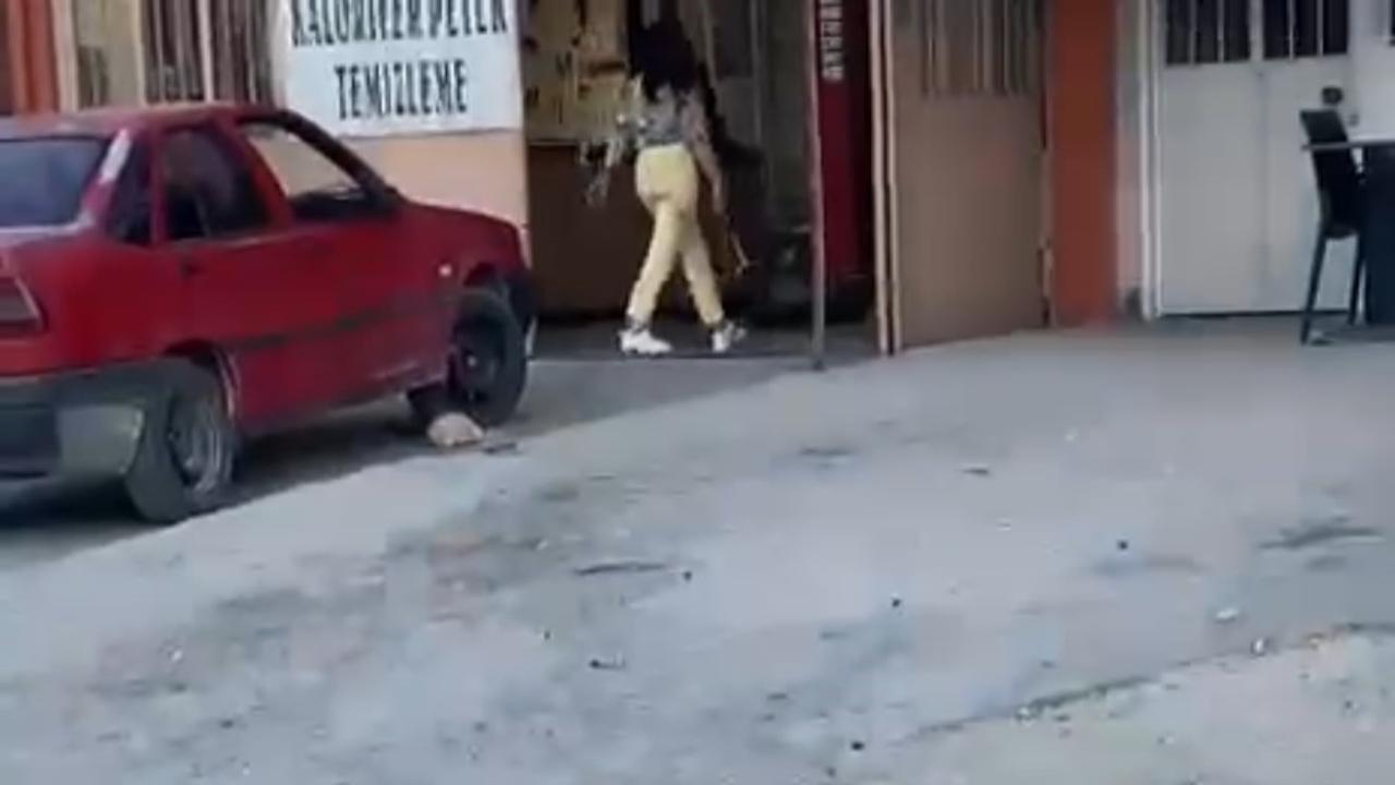 Eline çekici alan kadın dehşet saçtı!