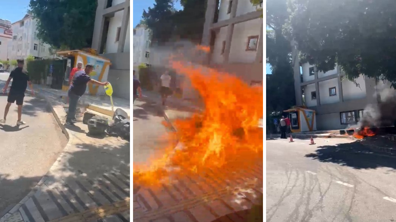 Yüz binlerce lira ceza yedi: Belediye binası önünde benzin döküp yaktı!