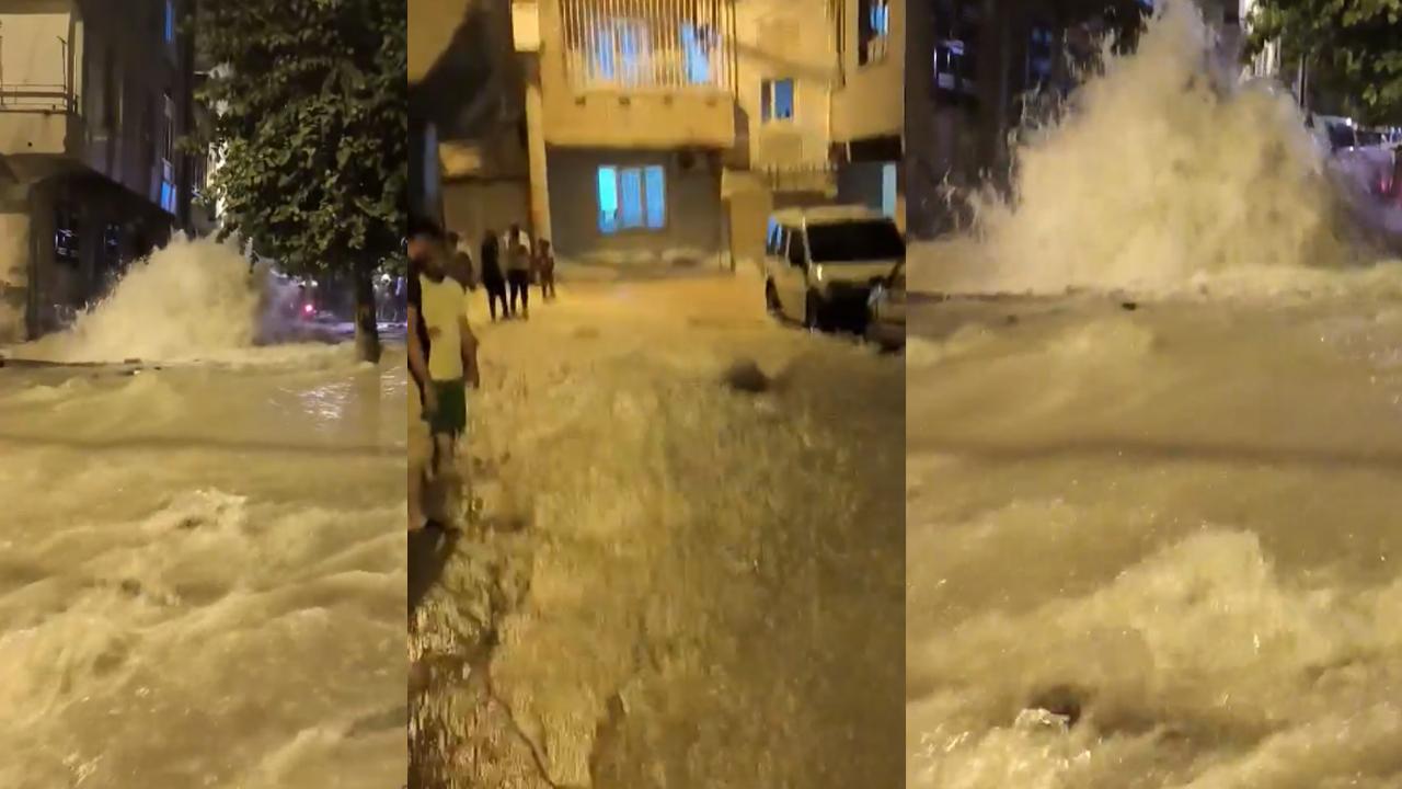 Şanlıurfa’da su borusu patladı! Mahalle su altında kaldı!