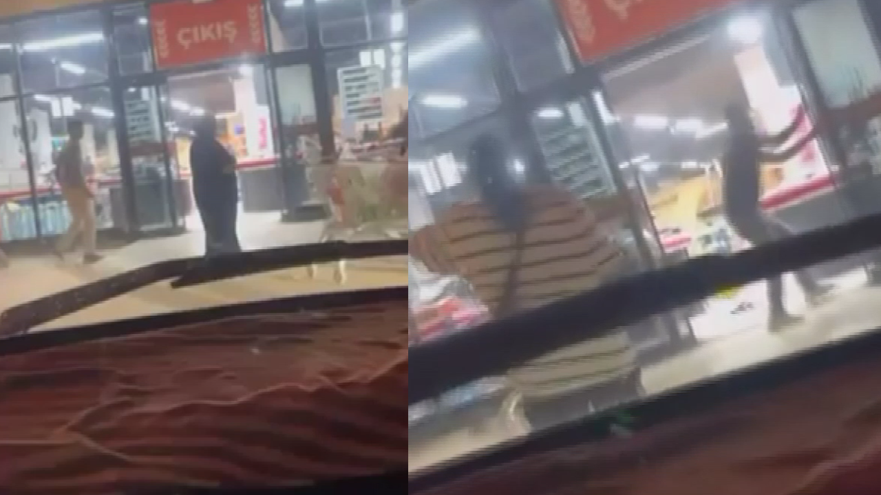 Markette silahlı kavga!