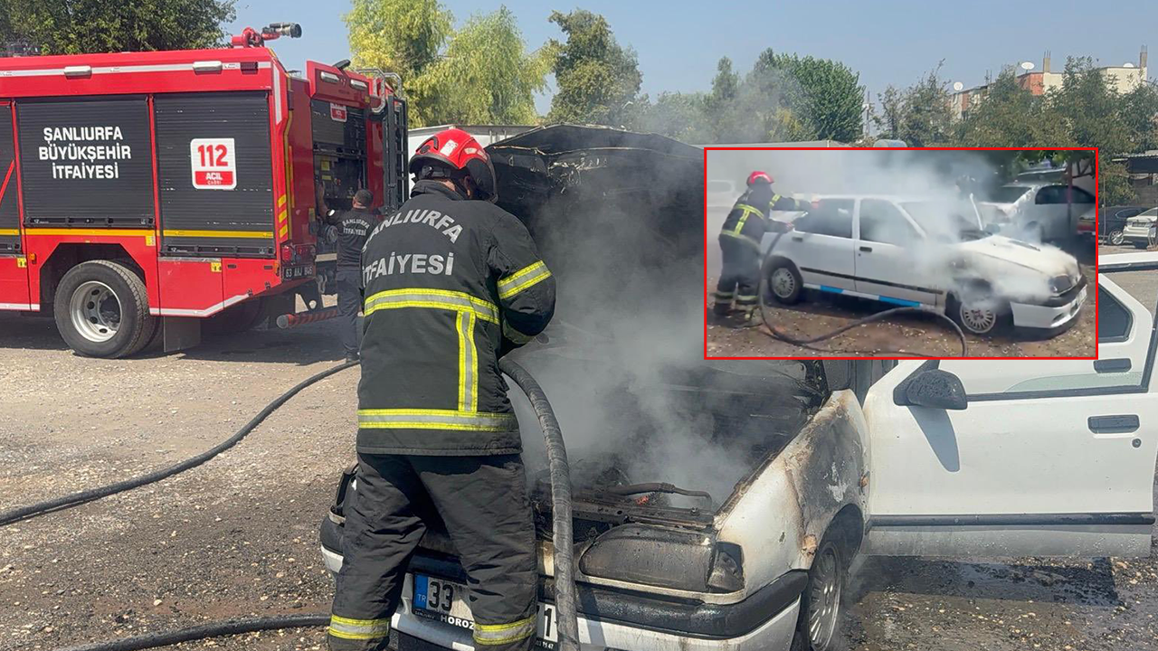 Urfa'da otoparkta korkutan yangın!